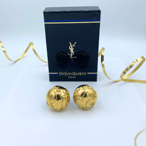 Round Clip Earrings Yves Saint Laurent