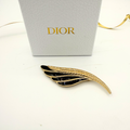 Vintage Christian Dior Art Deco Leaf Brooch