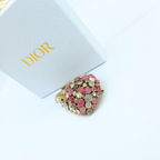 Vintage Christian Dior Draped Plume Crystal Brooch 1963