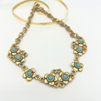 Vintage Moschino Turquoise Stones Necklace
