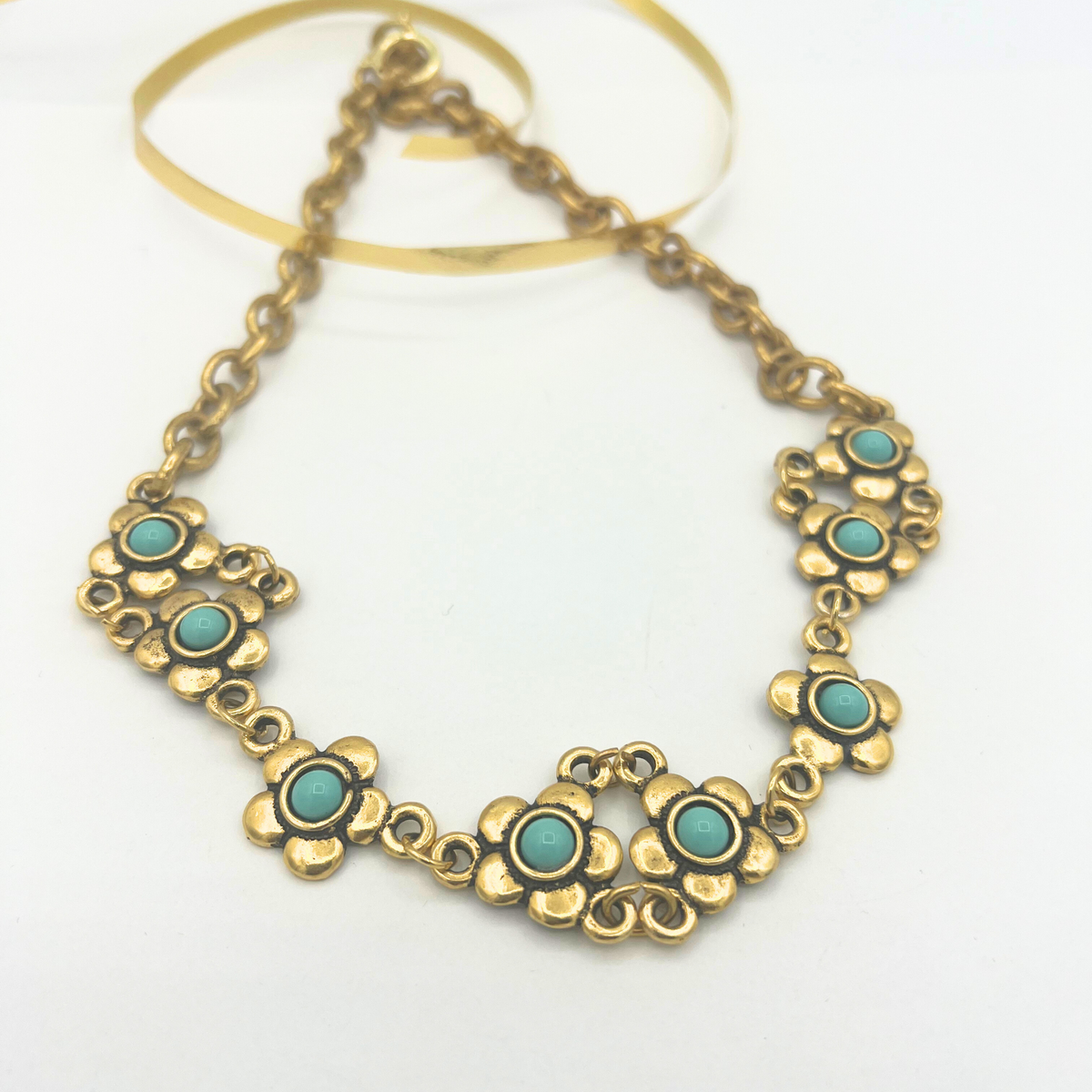 Vintage Moschino Turquoise Stones Necklace