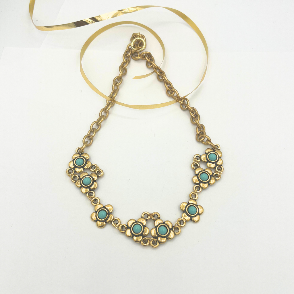 Vintage Moschino Turquoise Stones Necklace – view 2