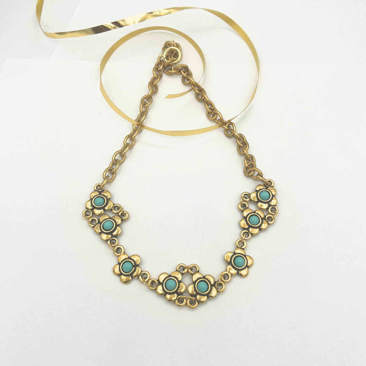 Vintage Moschino Turquoise Stones Necklace – view 2