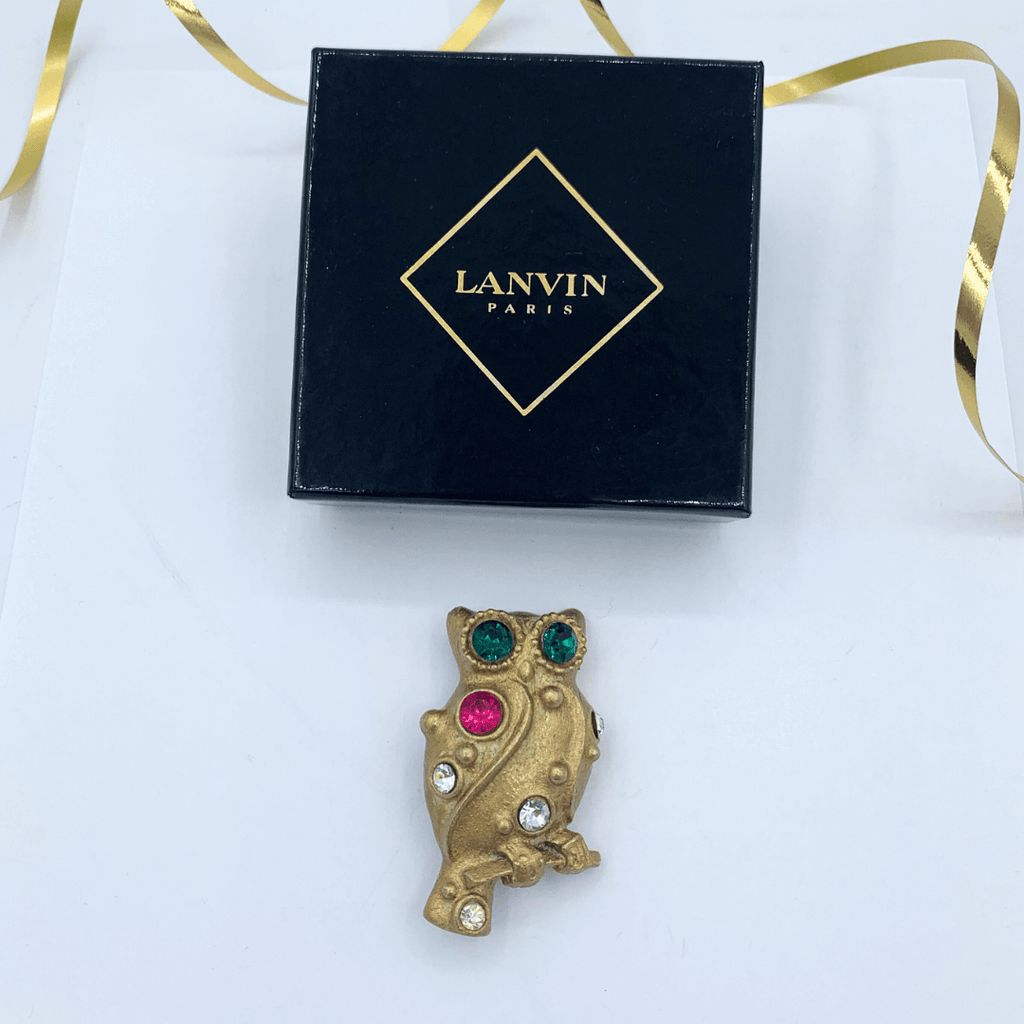 Vintage Lanvin Detailed Owl Brooch