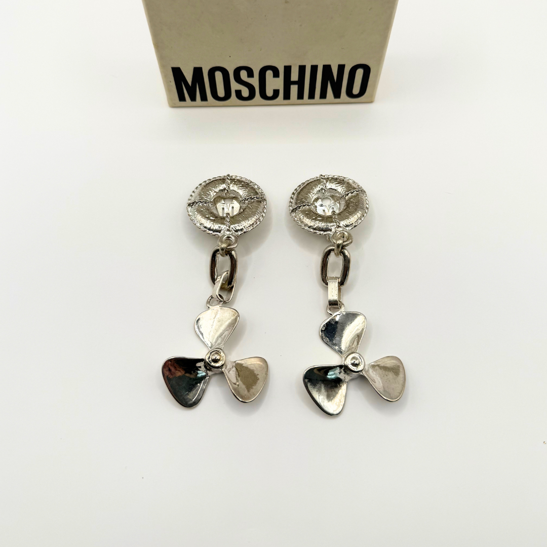 Vintage Moschino – Statement Earrings with Propeller, circa 1990s–2000s