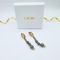 Christian Dior Lange Sierlijke Faux Pearl Clip Earrings