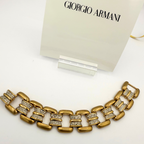 Vintage Giorgio Armani Geometric Chain Bracelet – view 2