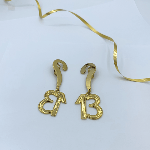 Moschino Statement No. 13 Clip Earrings