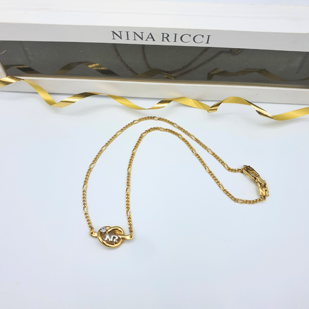 Nina Ricci – Vintage NR Chain Necklace – view 3