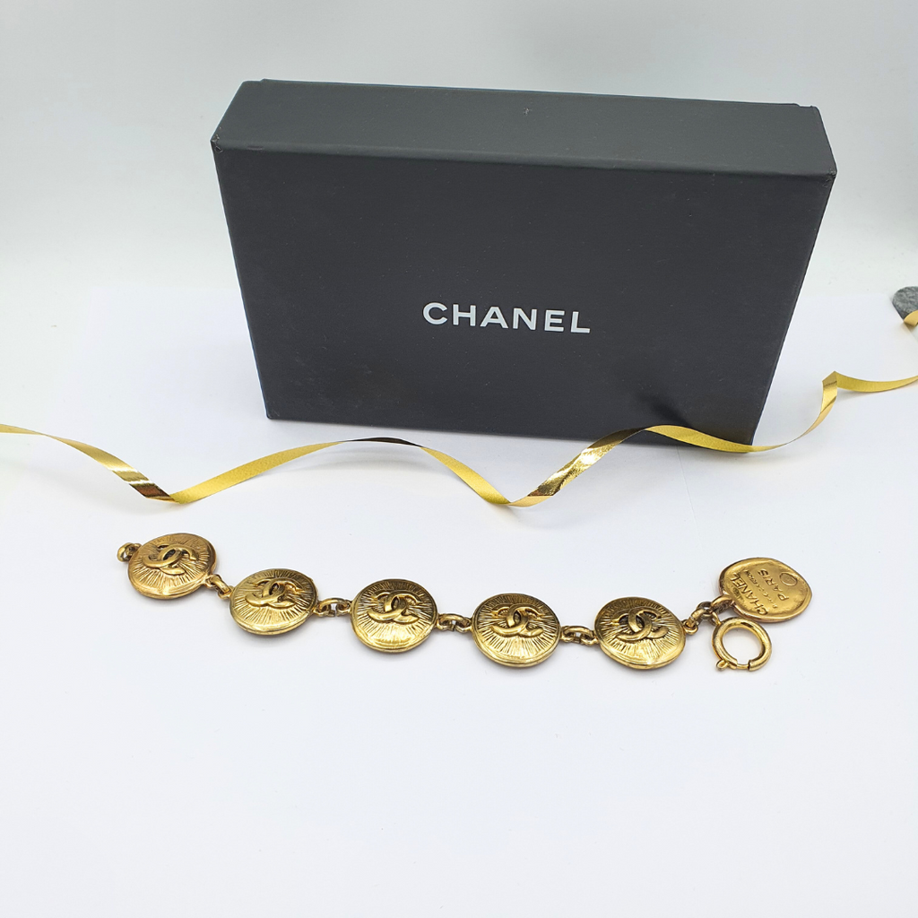 Vintage Chanel CC Logo Bracelet – view 2