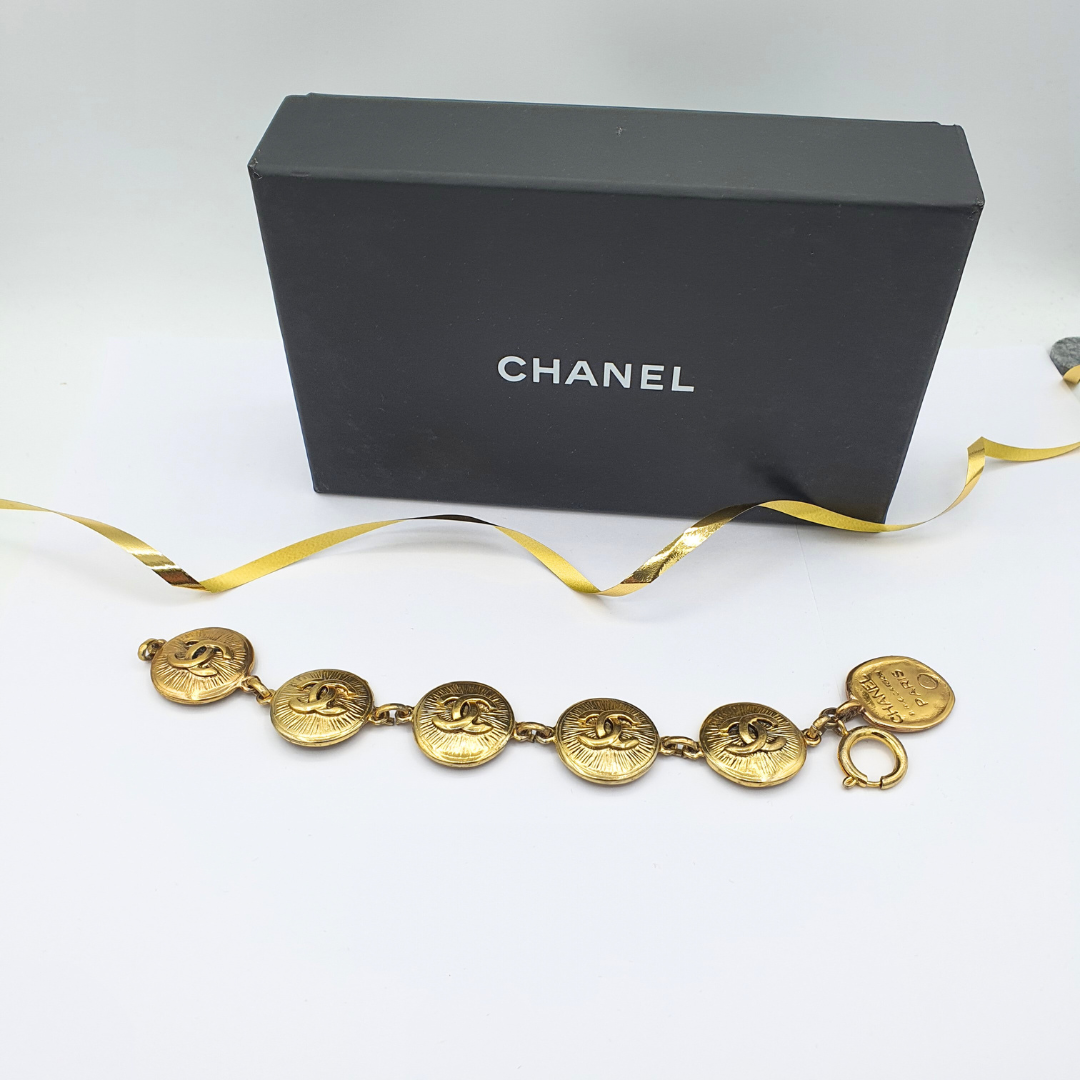 Vintage Chanel CC Logo Bracelet – view 2