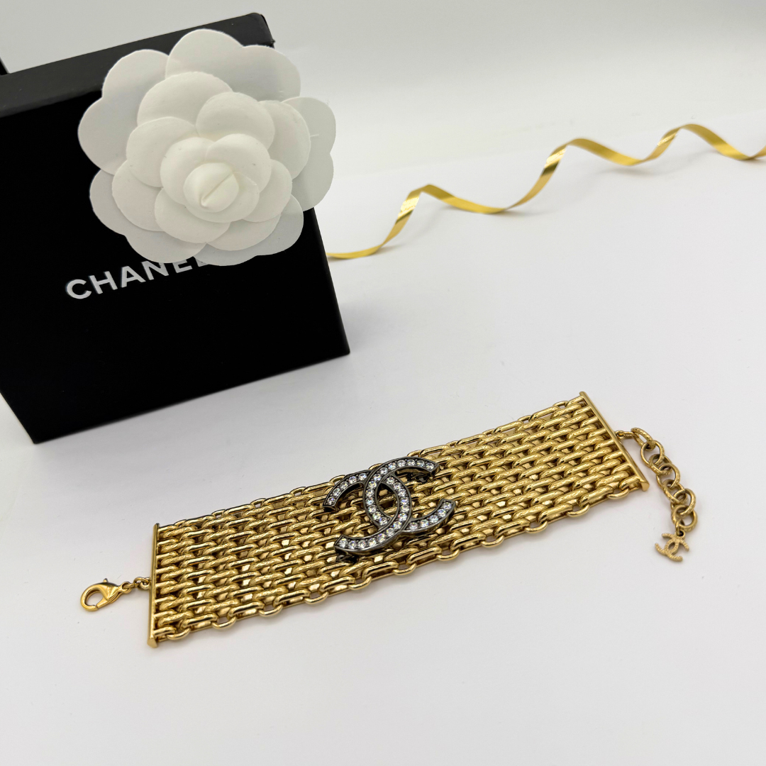 Vintage Chanel CC Logo Bracelet – view 2