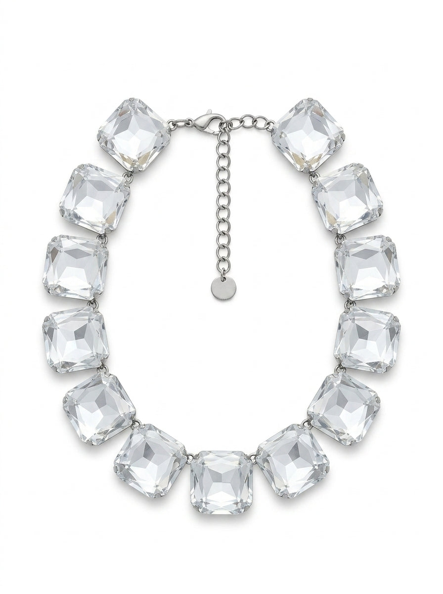 Vintage Moschino Crystal Statement Necklace