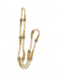 Vintage Christian Dior Long Pearl & Gold Sautoir Necklace