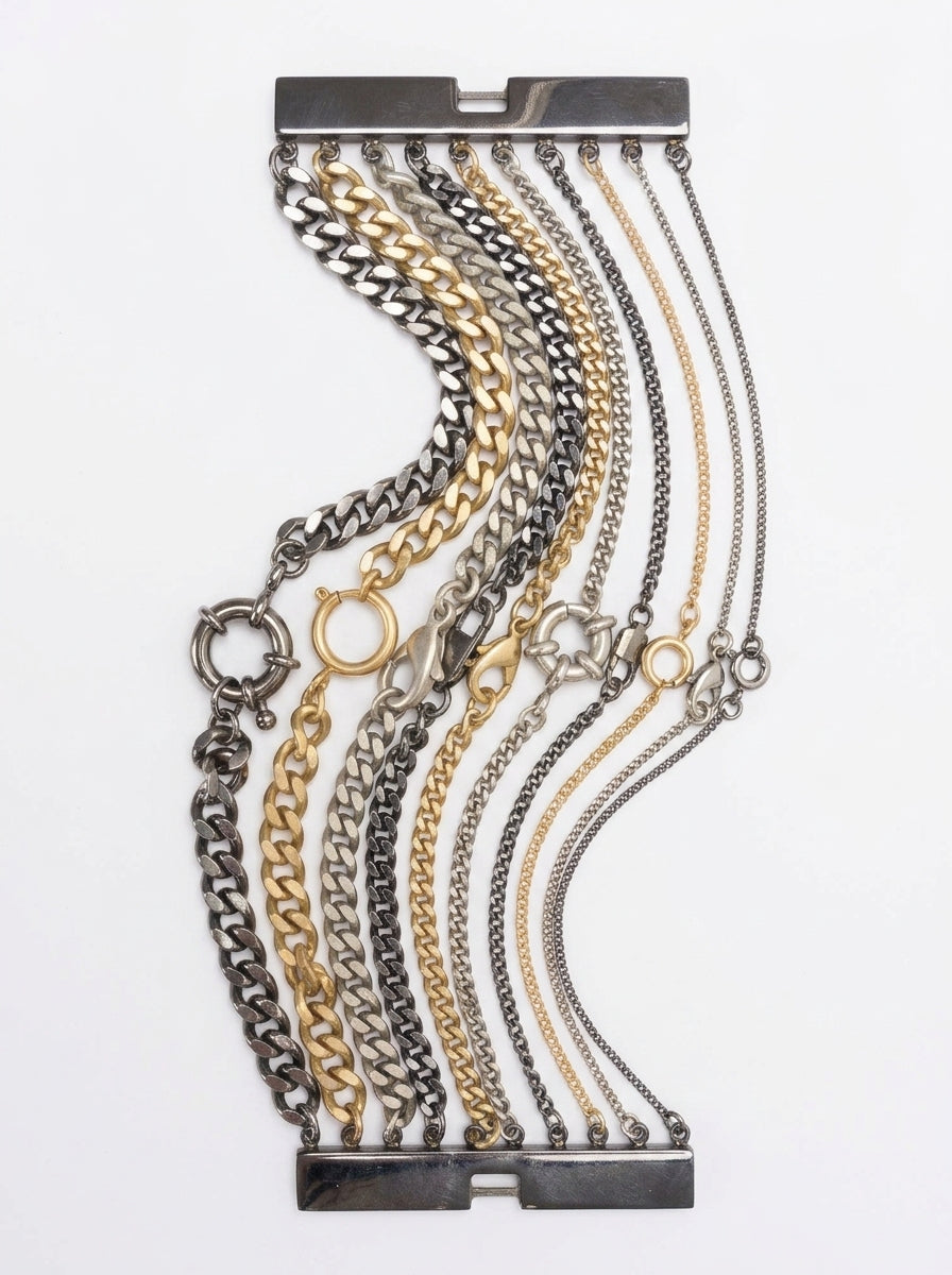 Vintage Jean Paul Gaultier Multi-Strand Chain Statement Bracelet