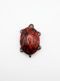 Vintage Lea Stein XL Turtle Brooch in Red Rhodoid