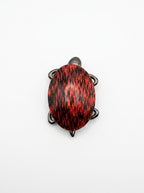 Vintage Lea Stein XL Turtle Brooch in Red Rhodoid