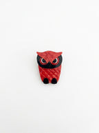 Vintage Lea Stein Owl Brooch in Rhodoid