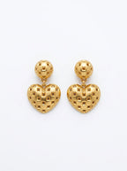 Vintage Escada Gold Heart Clip Earrings