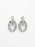 Vintage Christian Dior Crystal Pavé Statement Clip Earrings