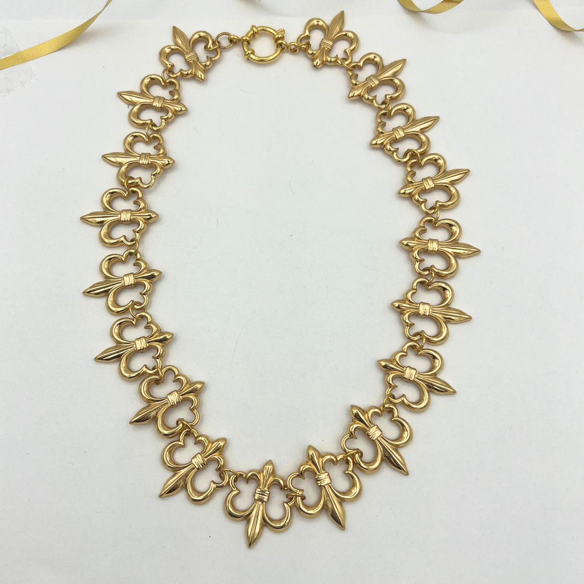 Vintage Moschino Fleur-de-Lis Necklace – view 2