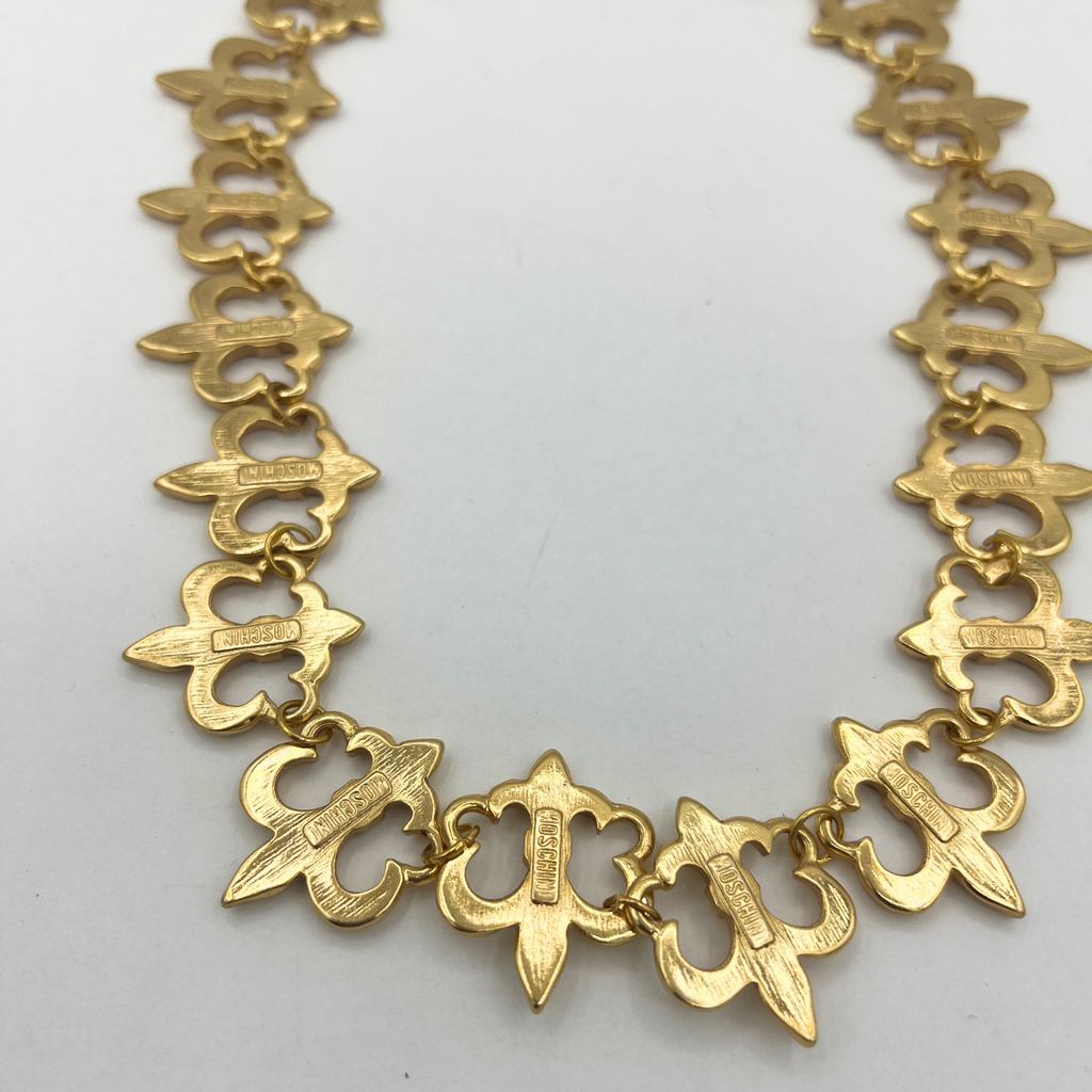 Vintage Moschino Fleur-de-Lis Necklace – view 3