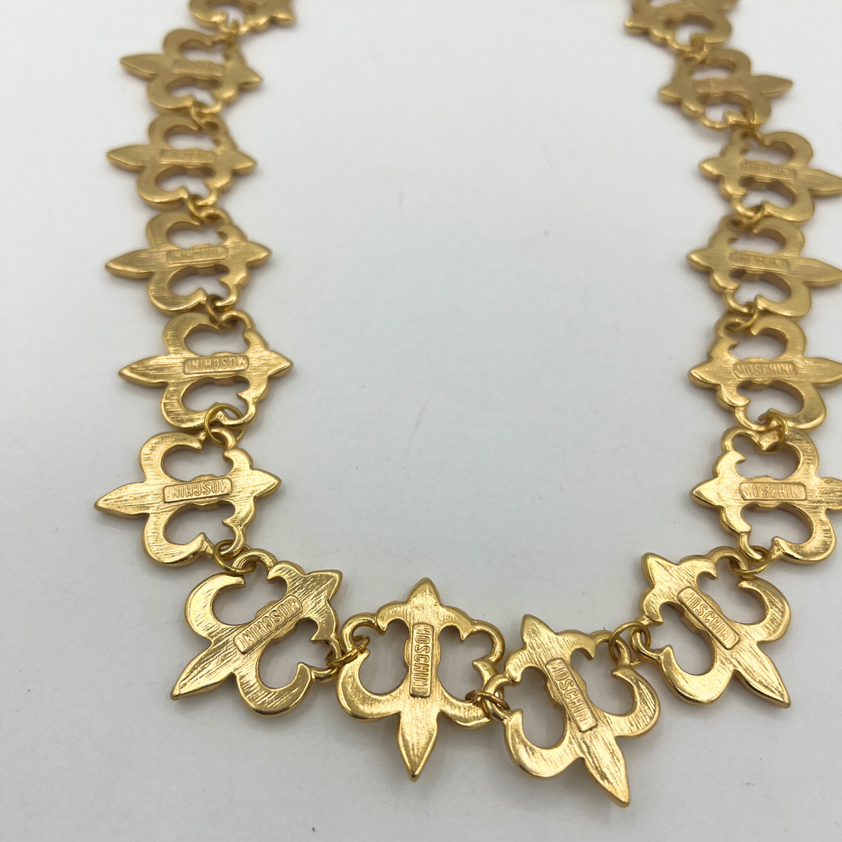 Vintage Moschino Fleur-de-Lis Necklace – view 3