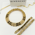 Vintage Givenchy Chain Bracelet Black Enamel – view 3