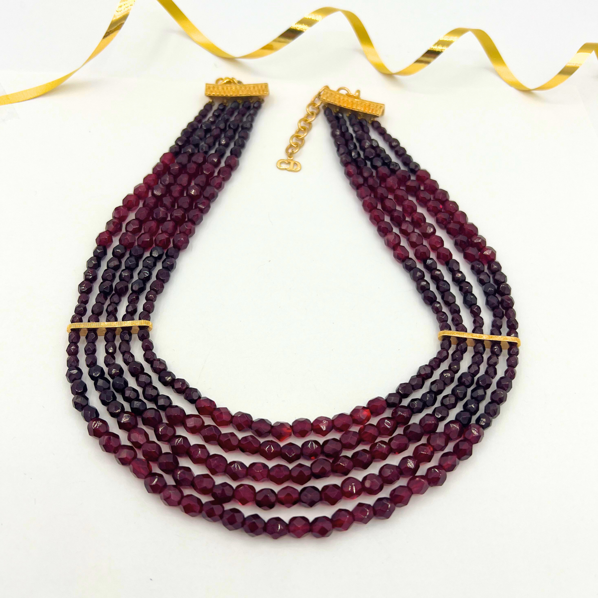 Vintage Christian Dior Necklace by designer John Galliano Masai Collection – view 2