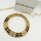 Vintage Givenchy Chain Necklace Black Enamel