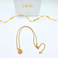 Vintage Christian Dior Twisted Loop CD Logo Necklace