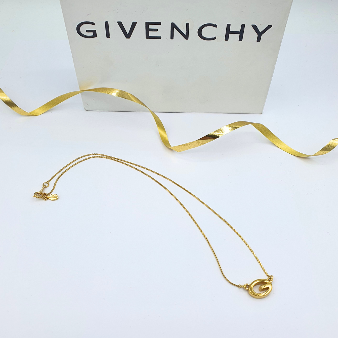 Vintage Givenchy G Pendant Necklace