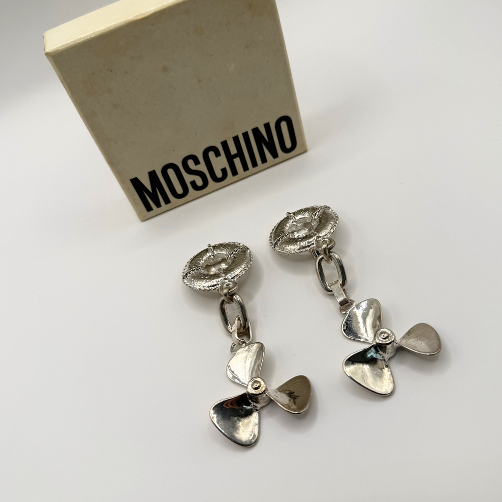 Vintage Moschino – Statement Earrings with Propeller, circa 1990s–2000s – view 2