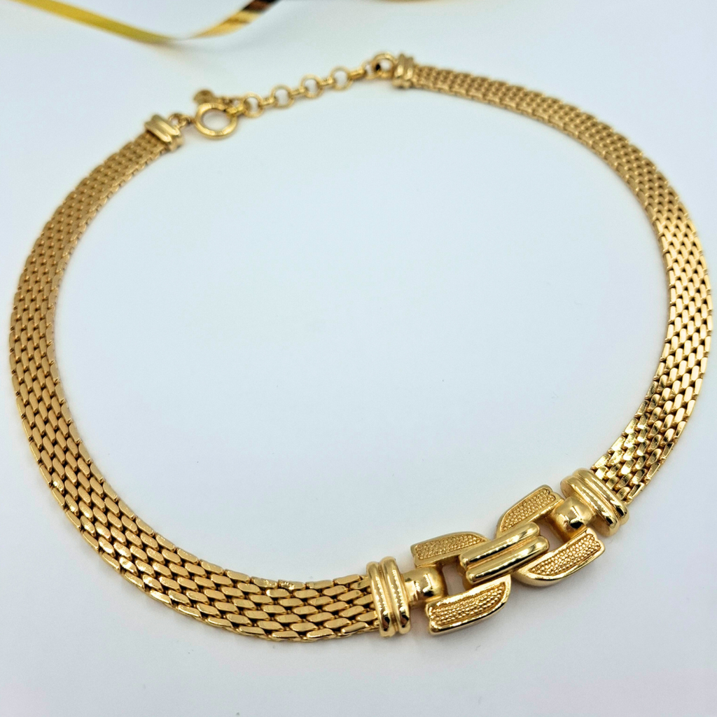 Vintage Christian Dior Geometric Necklace – view 3