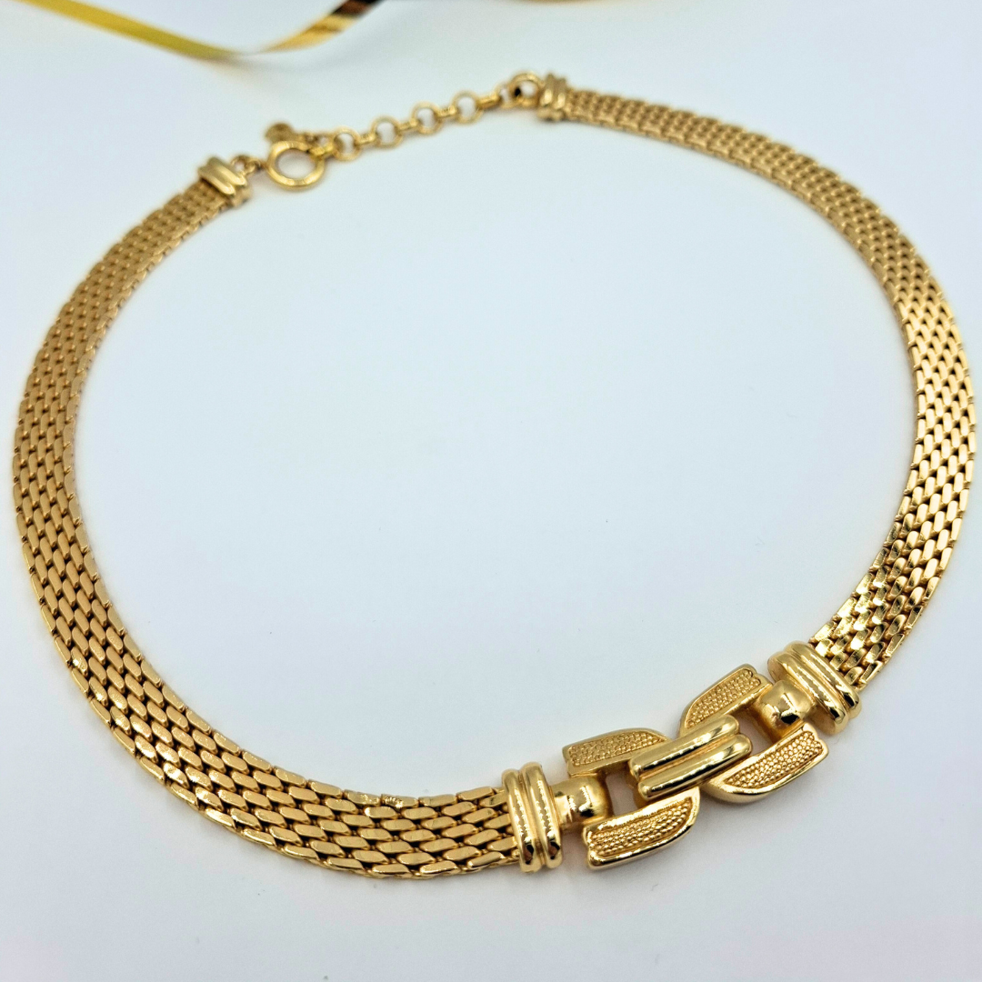 Vintage Christian Dior Geometric Necklace – view 3