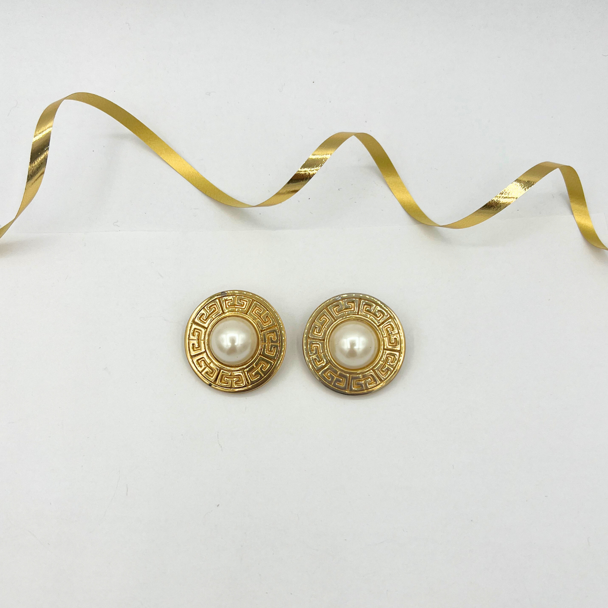 Vintage Givenchy Clip Faux Pearl Earrings – view 2