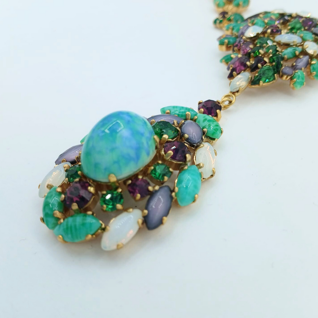 Vintage Spectacular Christian Dior Necklace with Floral Elements 1958 (by Yves Saint Laurent) – view 3
