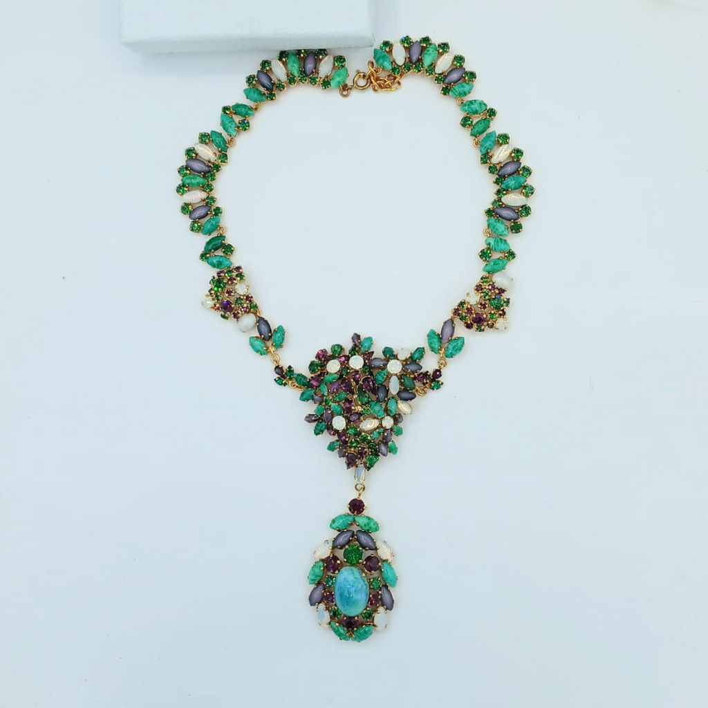 Vintage Spectacular Christian Dior Necklace with Floral Elements 1958 (by Yves Saint Laurent) – view 5