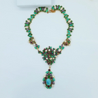 Vintage Spectacular Christian Dior Necklace with Floral Elements 1958 (by Yves Saint Laurent) – view 5