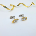 Givenchy Vintage Cufflinks – Bicolour Design – view 3