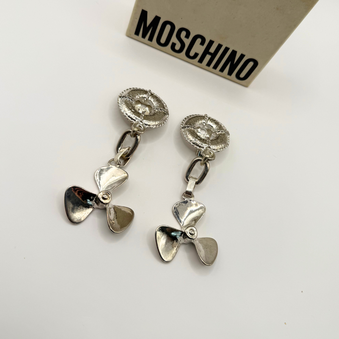 Vintage Moschino – Statement Earrings with Propeller, circa 1990s–2000s – view 3