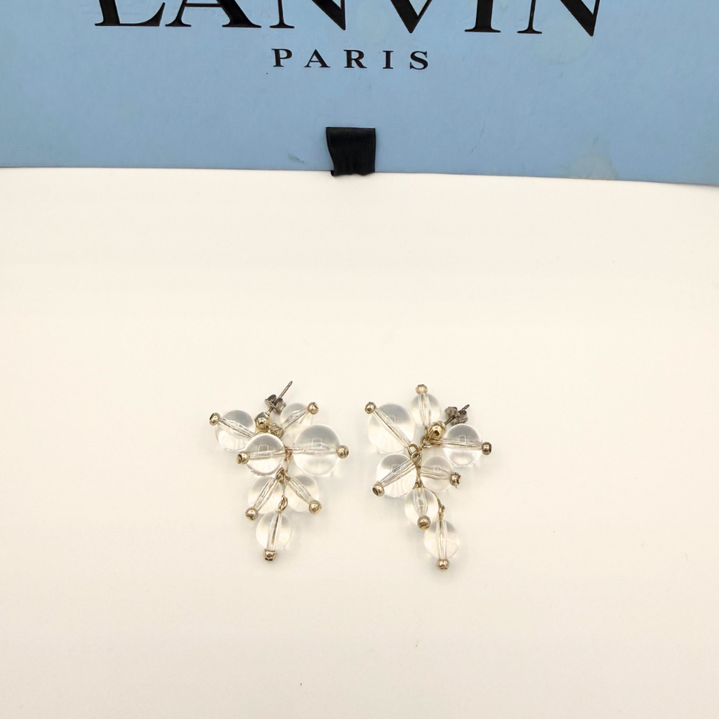 Lanvin – Vintage Transparent Flower Earrings – view 4
