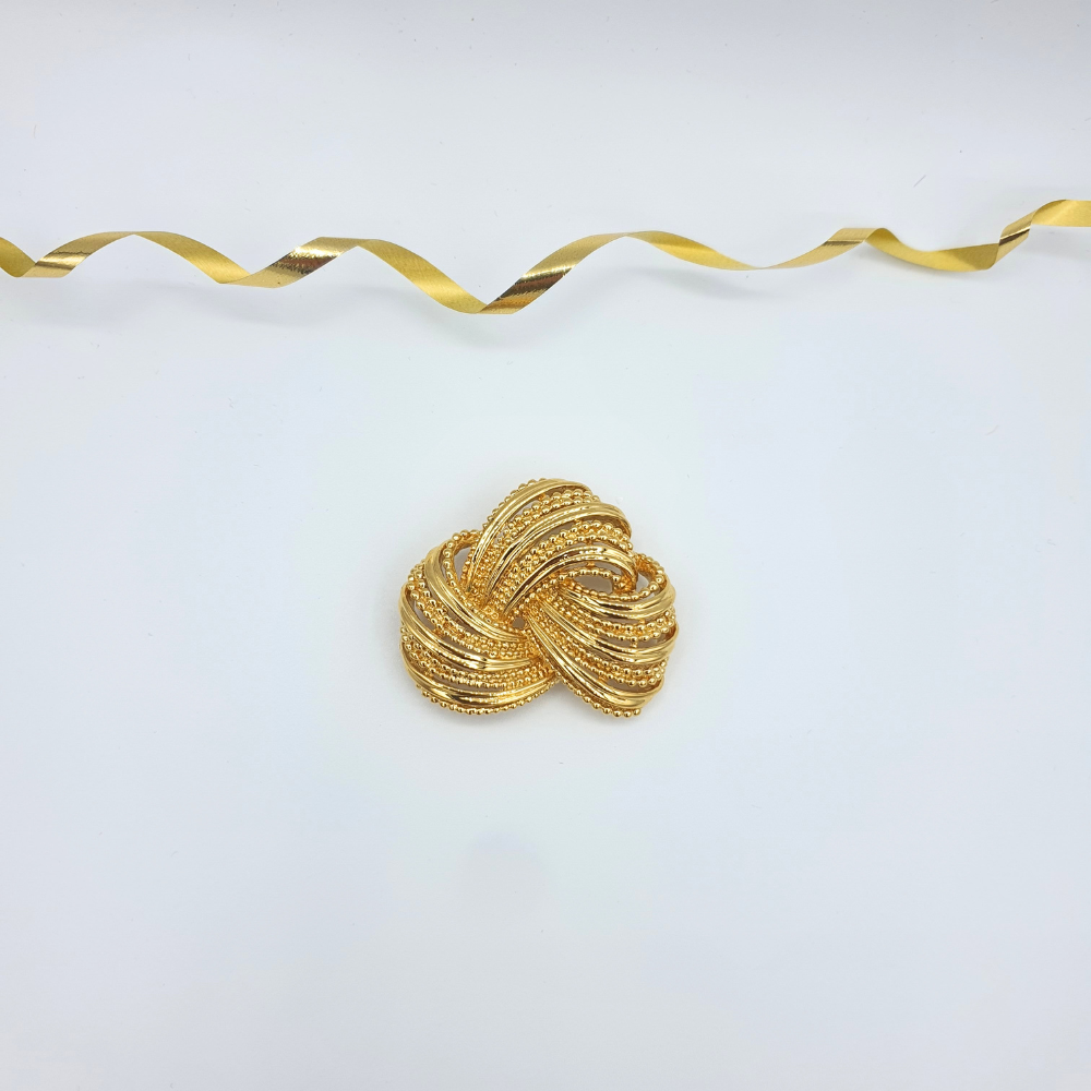 D’Orlan – Twisted Knot Brooch, vintage 1970s