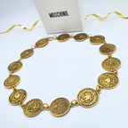 Vintage Moschino Gold-Tone Coins Necklace – view 3