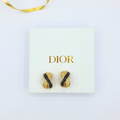 Vintage Christian Dior Cross Motif Clip Earrings