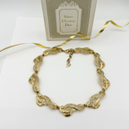 Vintage Christian Dior Wavy Crystal Necklace