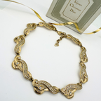 Vintage Christian Dior Wavy Crystal Necklace – view 4