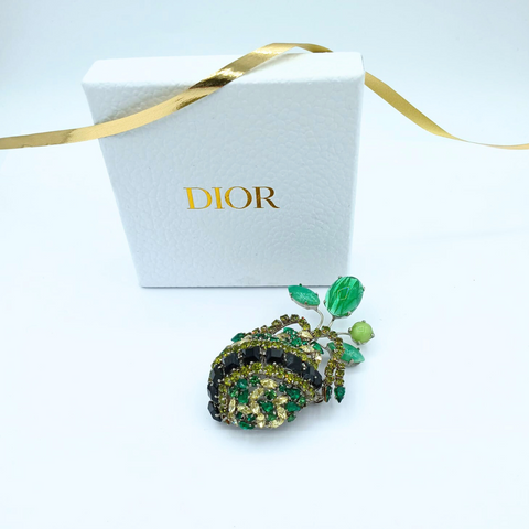 Christian Dior XL crystal brooch 1960s