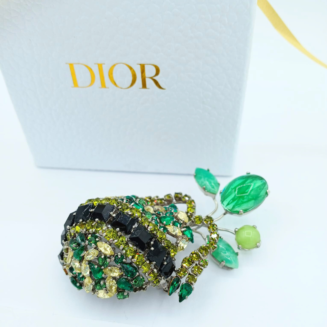 Vintage Christian Dior Stylised Fruit XL Brooch 1960s – view 3