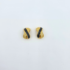 Vintage Christian Dior Cross Motif Clip Earrings – view 2